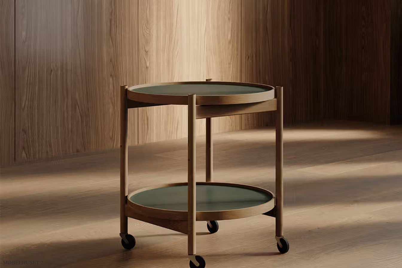B�lling bakkebord Nano, Modell 50, R�uchereiche ge�lt, Forest – Kiefergr�n/Pastellgr�n | Brdr. Kr�ger