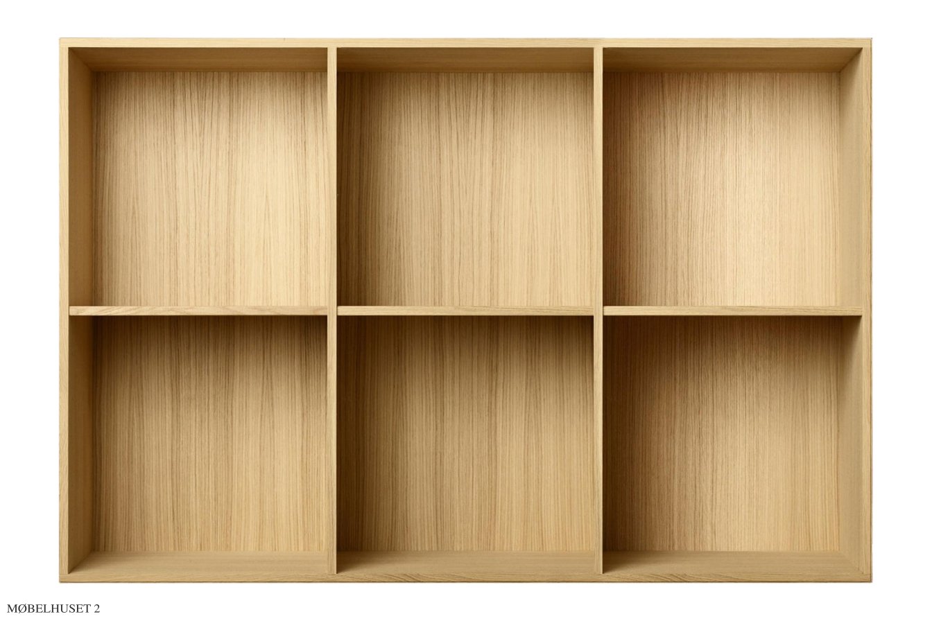 ATBO 105 reol 70 x 104,4 med lodrette mellemsider, 30 cm, Eg mat lak