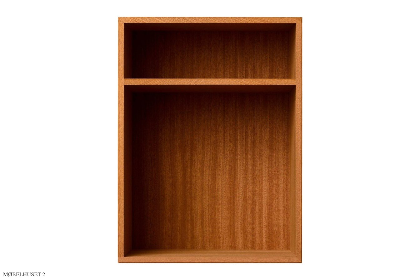 ATBO Bedside reol lodret 47 x 35 med hylde, 30 cm, Mahogni mat lak