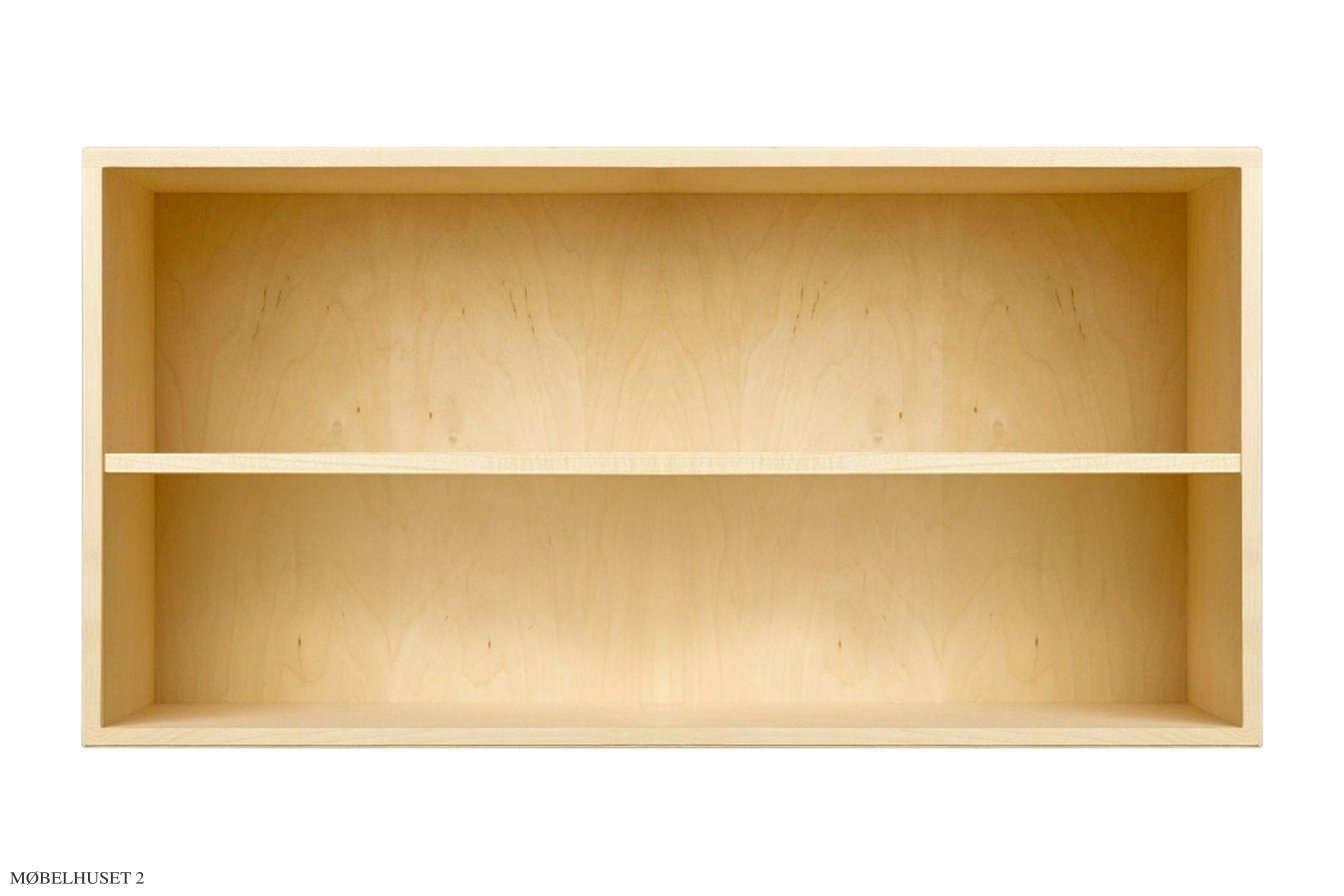 ATBO Halv reol vandret 35 x 70 med hel hylde, 30 cm, Birk klar olie