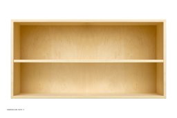 ATBO Halv reol vandret 35 x 70 med hel hylde, 30 cm, Birk klar olie