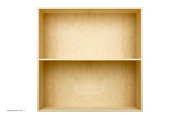 ATBO Reol 70 x 70, Vandret mellemside, 30 cm, Birk klar olie