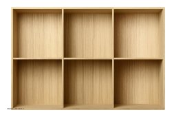 ATBO 105 reol 70 x 104,4 med lodrette mellemsider, 34,5 cm, Eg mat lak