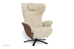Aviora recliner l�nestol, Valn�d, Drejefod sort aluminium, F�reskind | Sheepskin Sand | Conform