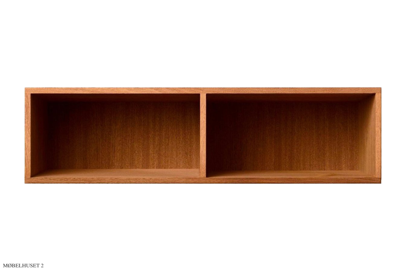 ATBO Halv hallway reol 18 x 70 med mellemside, 30 cm, Mahogni mat lak