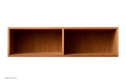 ATBO Halv hallway reol 18 x 70 med mellemside, 30 cm, Mahogni mat lak