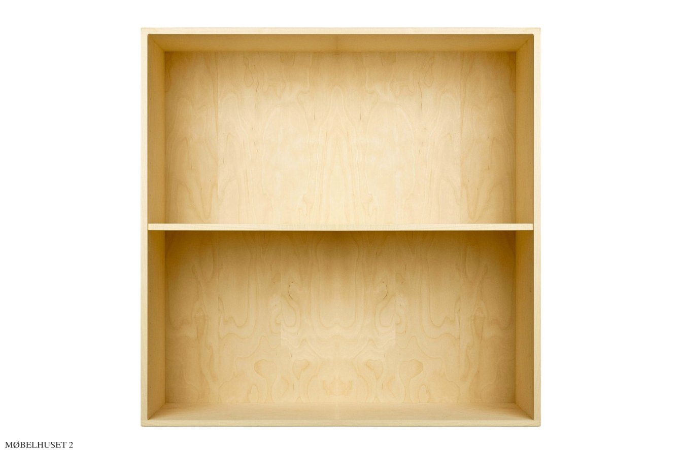 ATBO Reol 70 x 70, Vandret mellemside, 34,5 cm, Birk klar olie