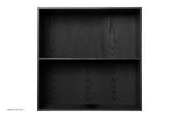 ATBO Reol 70 x 70, Vandret mellemside, 21 cm, Sortbejdset ask