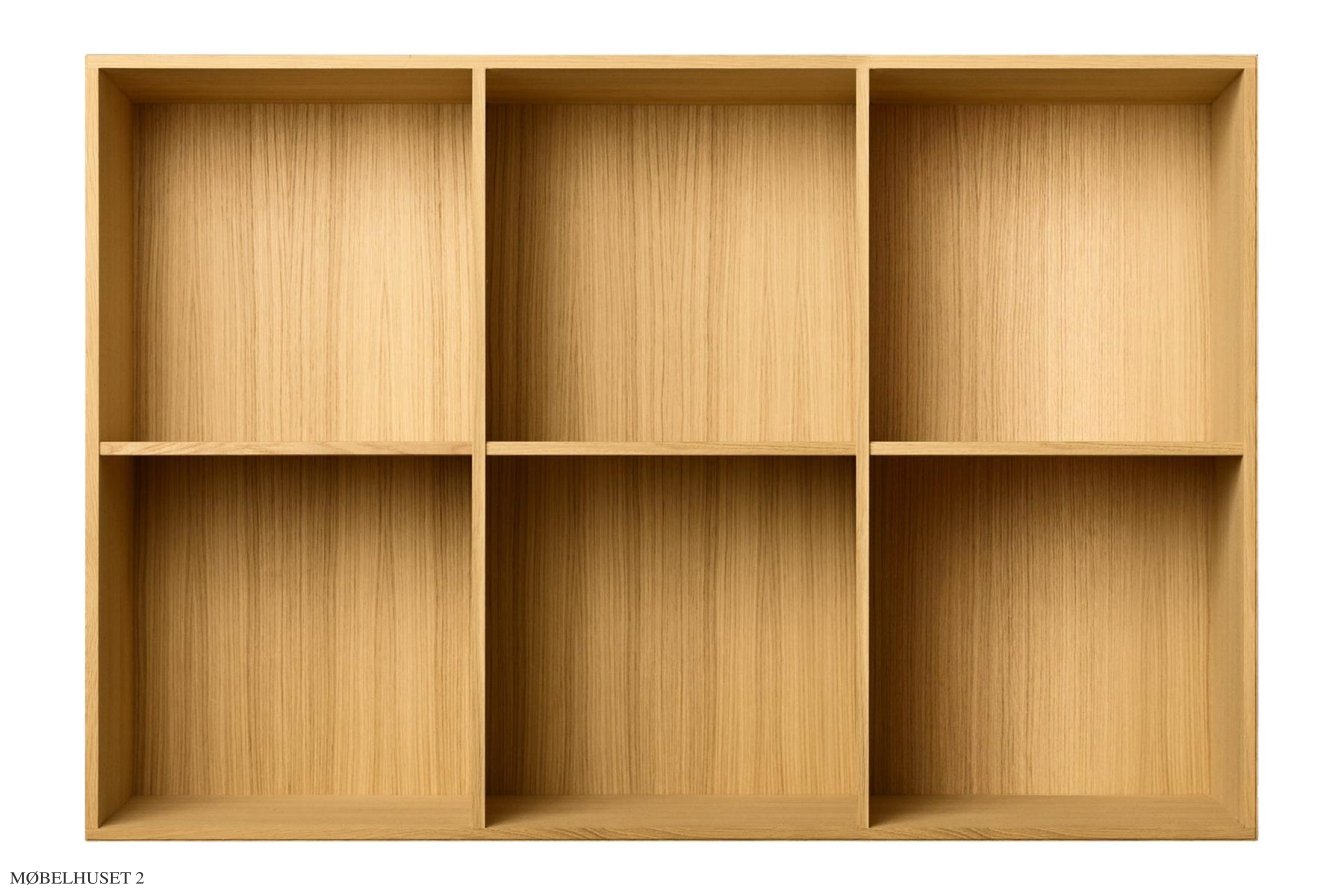 ATBO 105 reol 70 x 104,4 med lodrette mellemsider, 34,5 cm, Eg klar olie