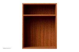 ATBO Bedside reol lodret 47 x 35 med hylde, 34,5 cm, Mahogni klar olie
