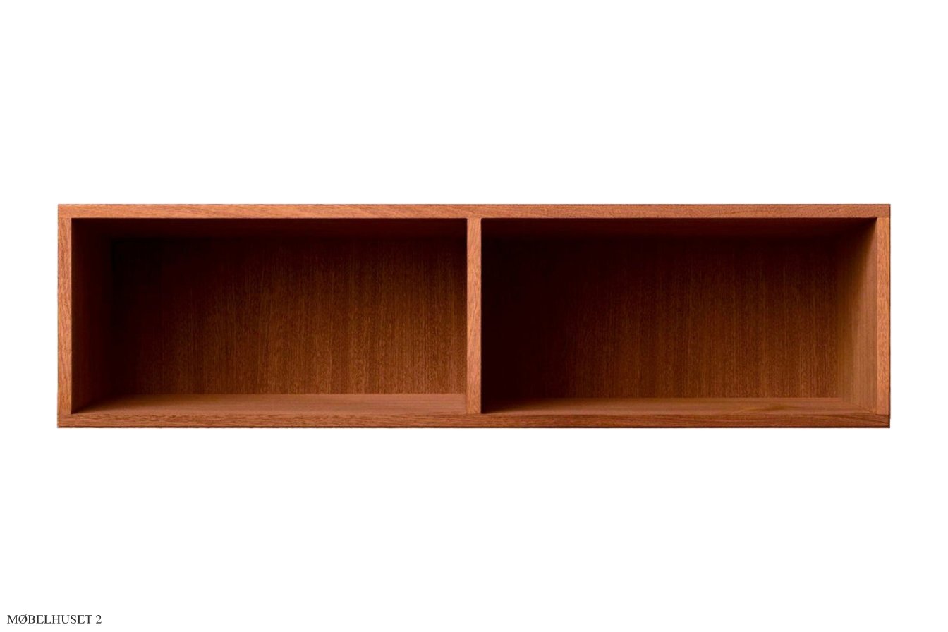 ATBO Halv hallway reol 18 x 70 med mellemside, 30 cm, Mahogni klar olie