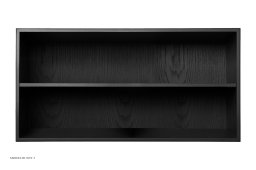 ATBO Halv reol vandret 35 x 70 med hel hylde, 30 cm, Sortbejdset ask