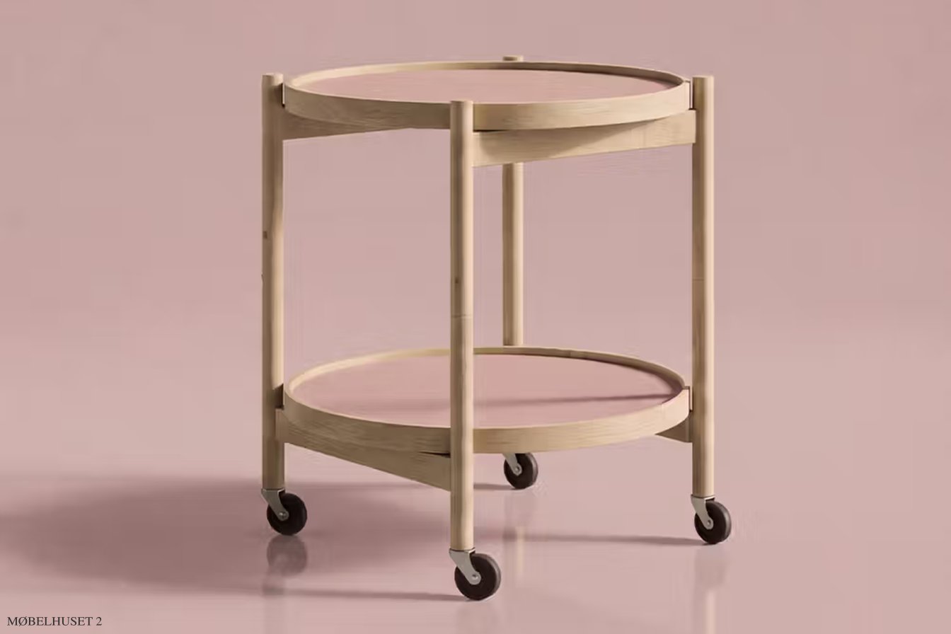 B�lling bakkebord Nano, Modell 50, Eiche ge�lt, Wine – Burgund/Ros� | Brdr. Kr�ger