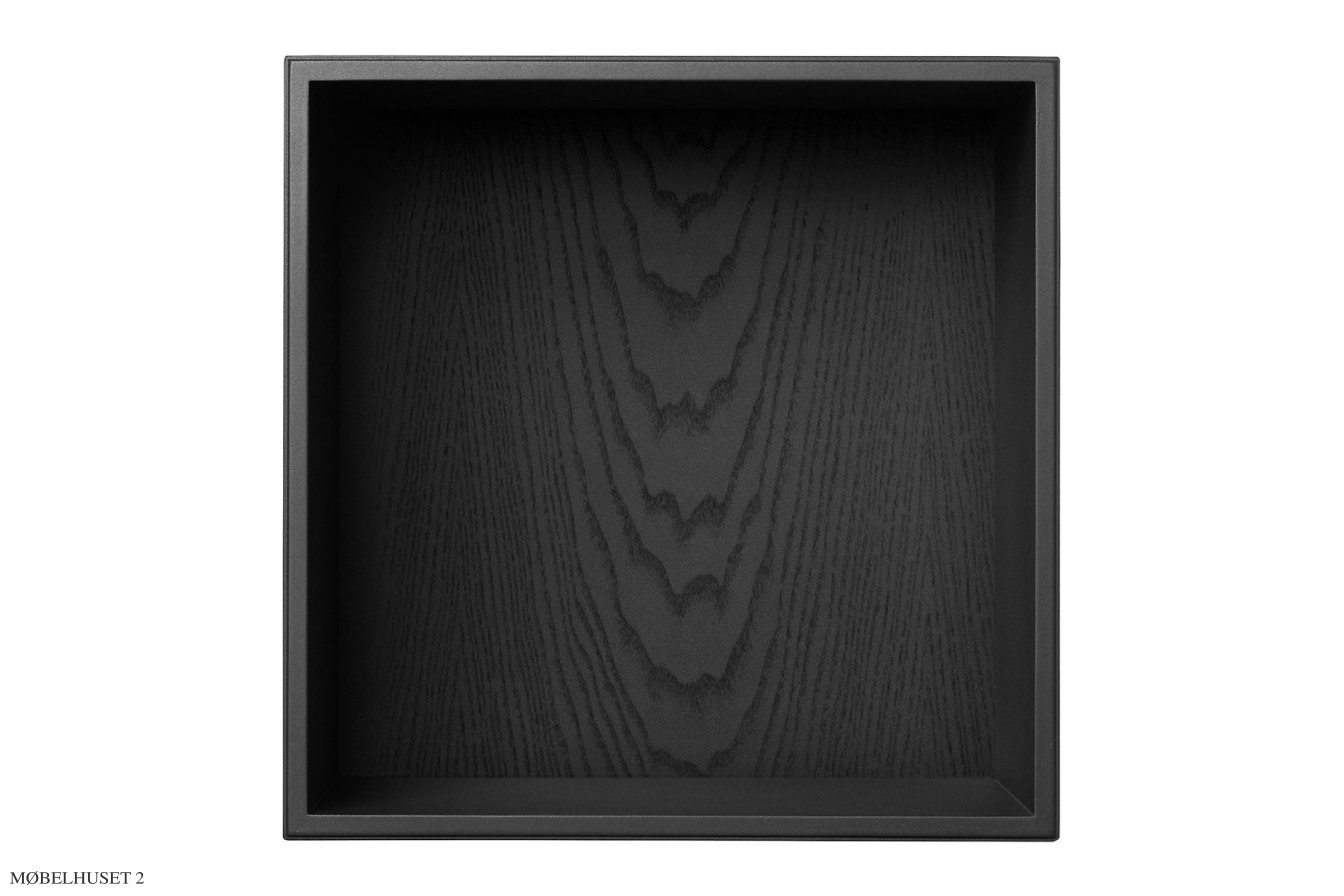ATBO Viertel-Regal 35 x 35, 34,5 cm, Esche schwarz gebeizt