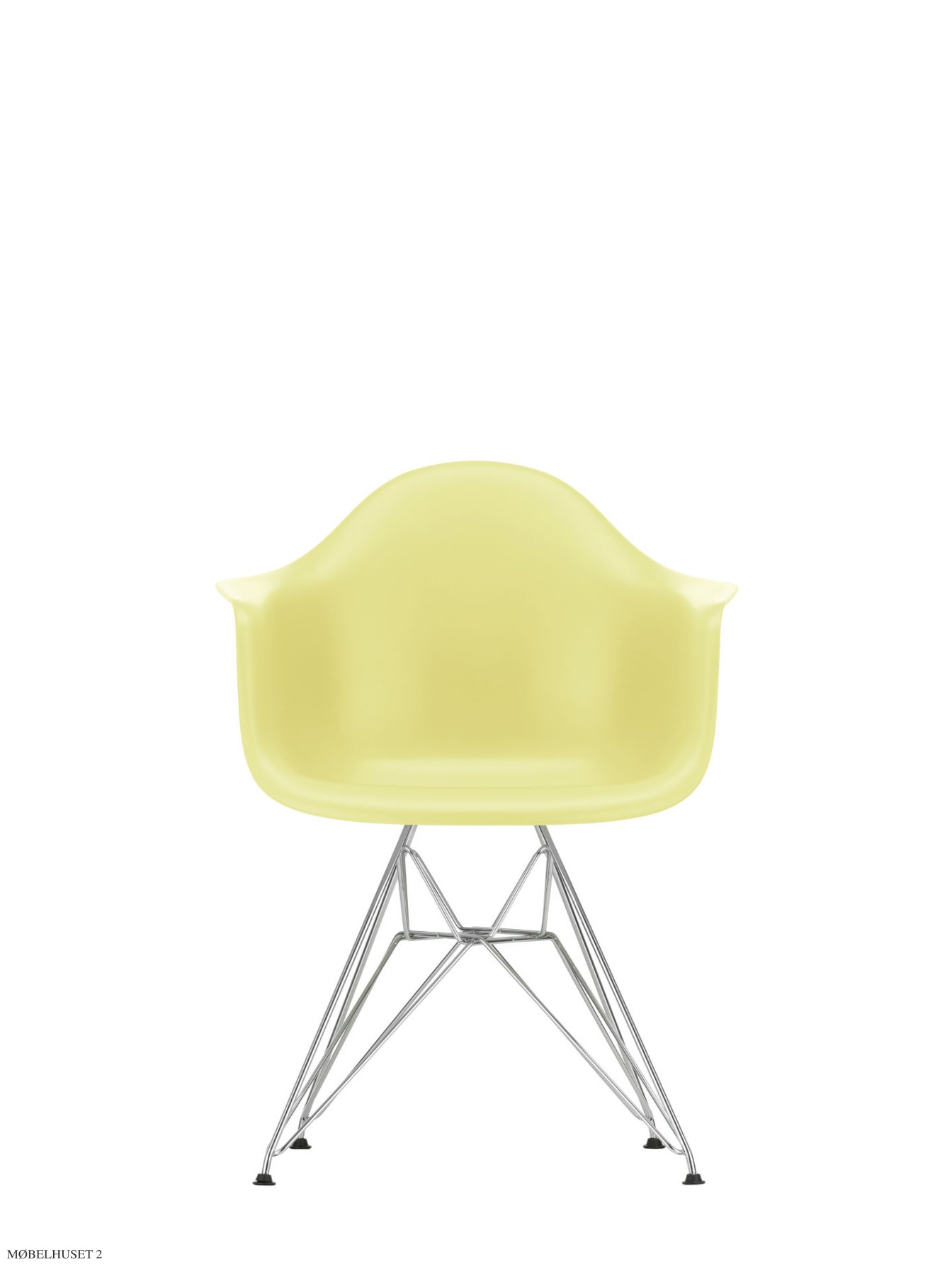 Eames Plastic Armchair (DAR), Verchromt
