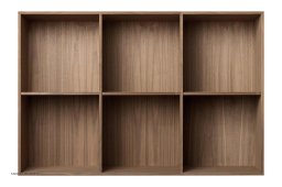 ATBO 105 reol 70 x 104,4 med lodrette mellemsider, 34,5 cm, Valn�d mat lak