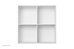 ATBO Reol 70 x 70, Lodret mellemside, 30 cm, Hvidmalet