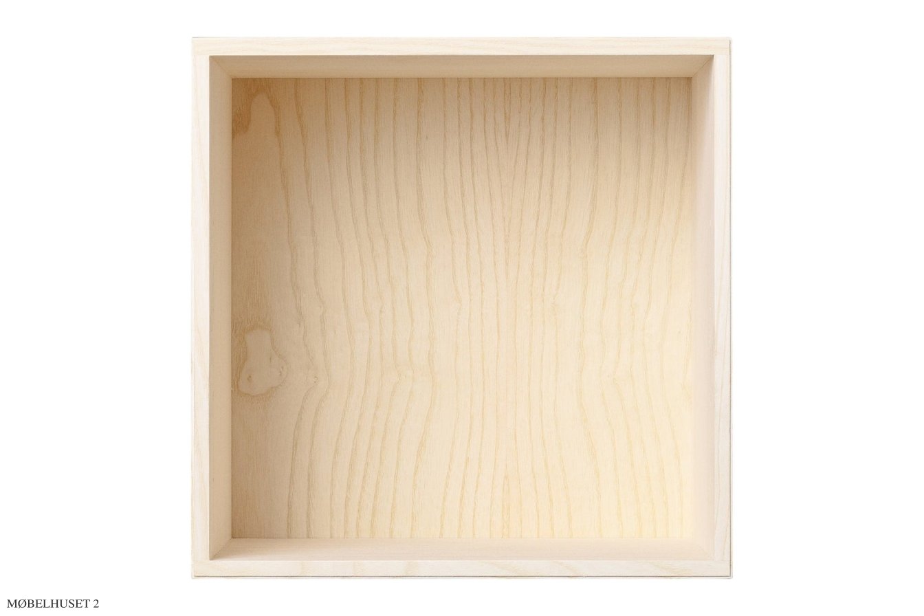 ATBO Viertel-Regal 35 x 35, 21 cm, Esche matt lackiert