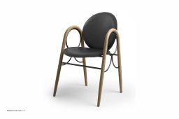 Arkade Chair, Eiche ge�lt, Leder | Black, Schwarzes Gestell | Brdr. Kr�ger