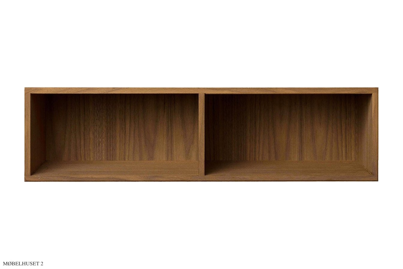 ATBO Halv hallway reol 18 x 70 med mellemside, 21 cm, Valn�d klar olie
