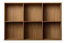 ATBO 105 reol 70 x 104,4 med lodrette mellemsider, 34,5 cm, Valn�d klar olie