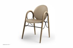 Arkade Chair, Eiche ge�lt, Leder | Almond, Schwarzes Gestell | Brdr. Kr�ger