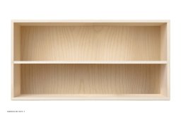 ATBO Halv reol vandret 35 x 70 med hel hylde, 34,5 cm, Ask mat lak