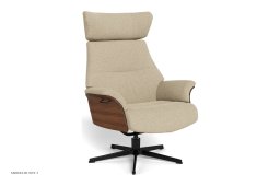 Air l�nestol, Valn�d, Drejefod sort aluminium, Stof | Etna Beige 62 | Conform