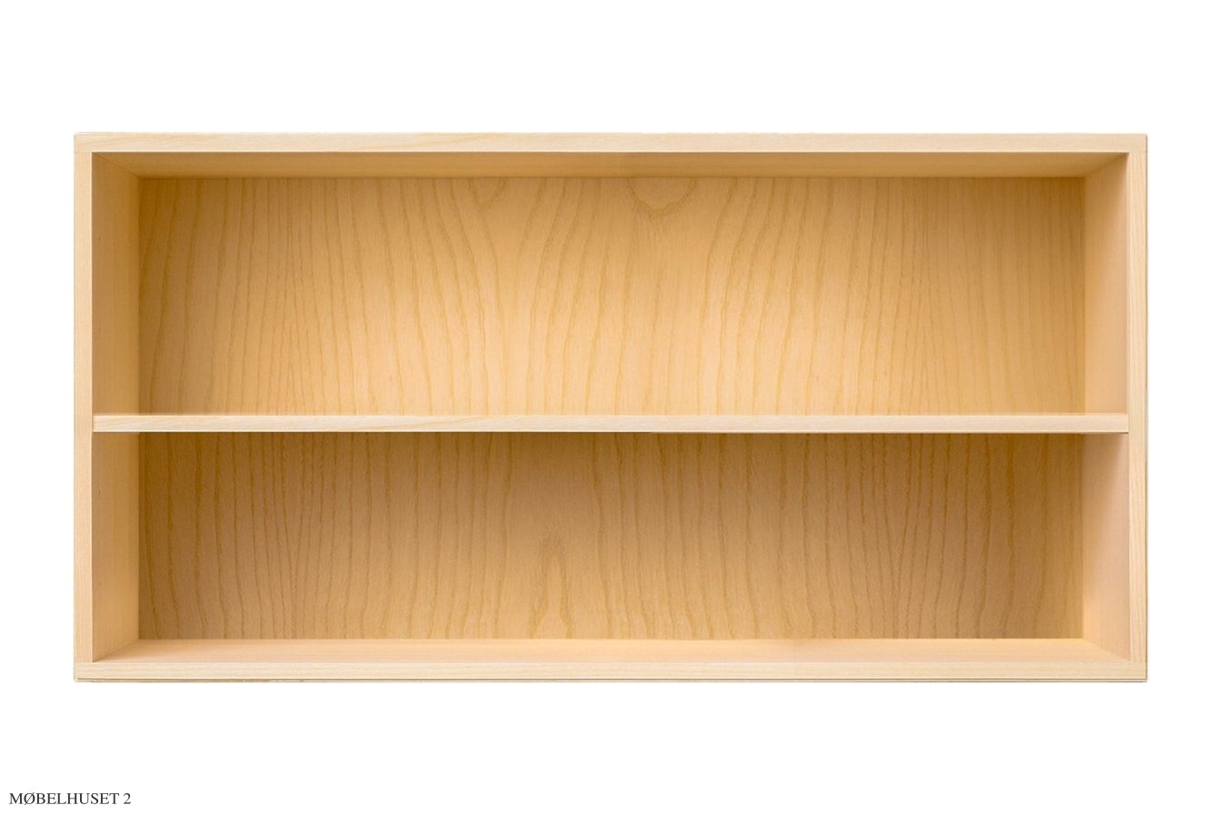 ATBO Halv reol vandret 35 x 70 med hel hylde, 21 cm, Ask klar olie