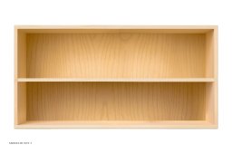 ATBO Halv reol vandret 35 x 70 med hel hylde, 34,5 cm, Ask klar olie