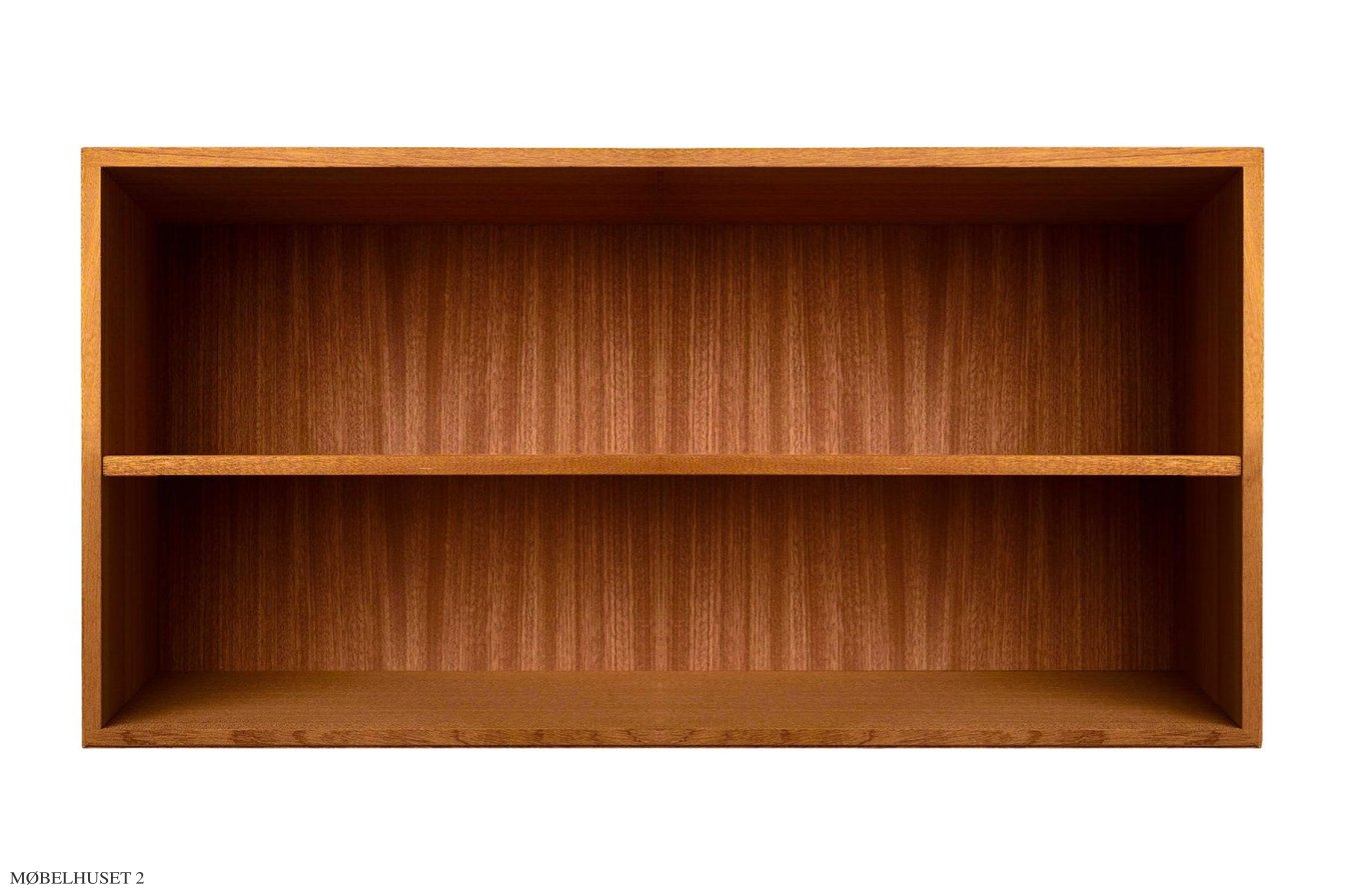 ATBO Halv reol vandret 35 x 70 med hel hylde, 21 cm, Mahogni mat lak