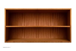 ATBO Halv reol vandret 35 x 70 med hel hylde, 30 cm, Mahogni mat lak