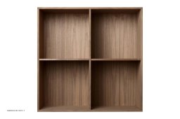 ATBO Reol 70 x 70, Lodret mellemside, 21 cm, Valn�d mat lak
