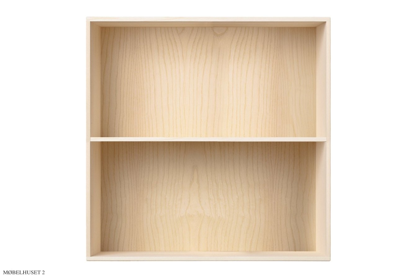 ATBO Reol 70 x 70, Vandret mellemside, 30 cm, Ask mat lak