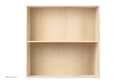 ATBO Reol 70 x 70, Vandret mellemside, 34,5 cm, Ask mat lak