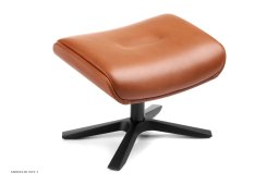 Timeout l�nestol, Eg sortbejdset, Quattro drejefod sort aluminium, L�der | Sorrento Cognac 65 | Conform