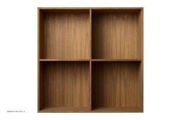ATBO Reol 70 x 70, Lodret mellemside, 30 cm, Valn�d klar olie