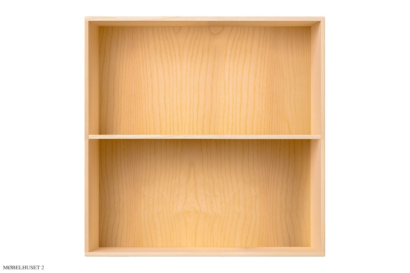 ATBO Reol 70 x 70, Vandret mellemside, 34,5 cm, Ask klar olie