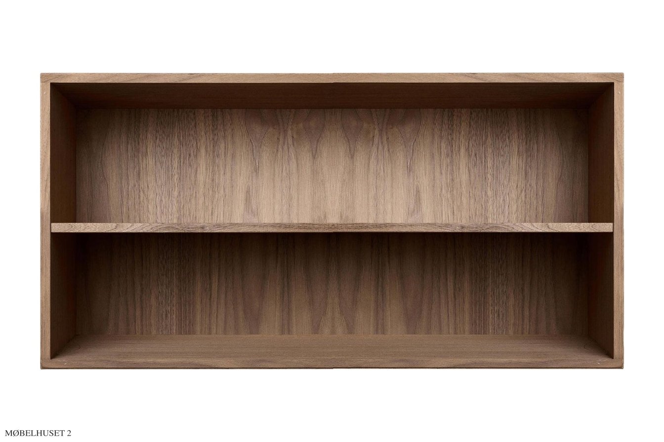 ATBO Halv reol vandret 35 x 70 med hel hylde, 30 cm, Valn�d mat lak