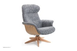 Timeout l�nestol, Eg lak, Drejefod i tr�, F�reskind | Sheepskin Graphite | Conform