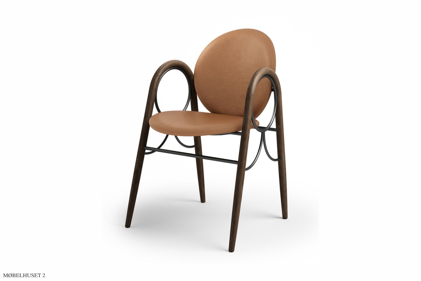 Arkade Chair, R�uchereiche ge�lt, Leder | Brandy, Schwarzes Gestell | Brdr. Kr�ger