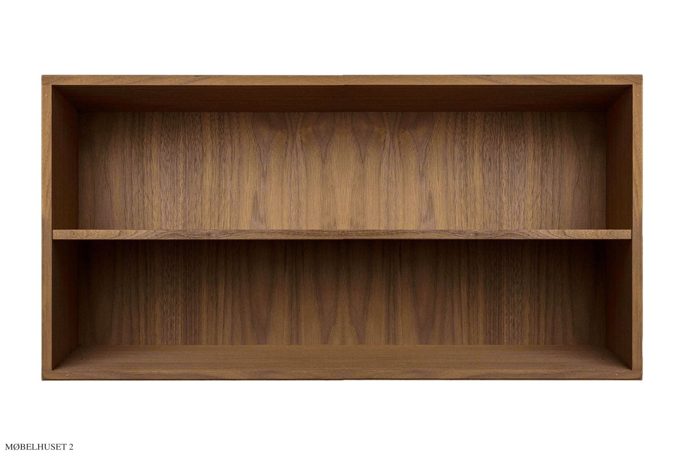 ATBO Halv reol vandret 35 x 70 med hel hylde, 30 cm, Valn�d klar olie