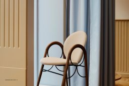 Arkade Chair, R�uchereiche ge�lt, Stoff | Cream (Kvadrat Moss), Schwarzes Gestell | Brdr. Kr�ger