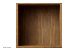 ATBO Viertel-Regal 35 x 35, 21 cm, Nussbaum klar ge�lt