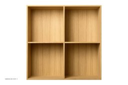 ATBO Reol 70 x 70, Lodret mellemside, 34,5 cm, Eg klar olie