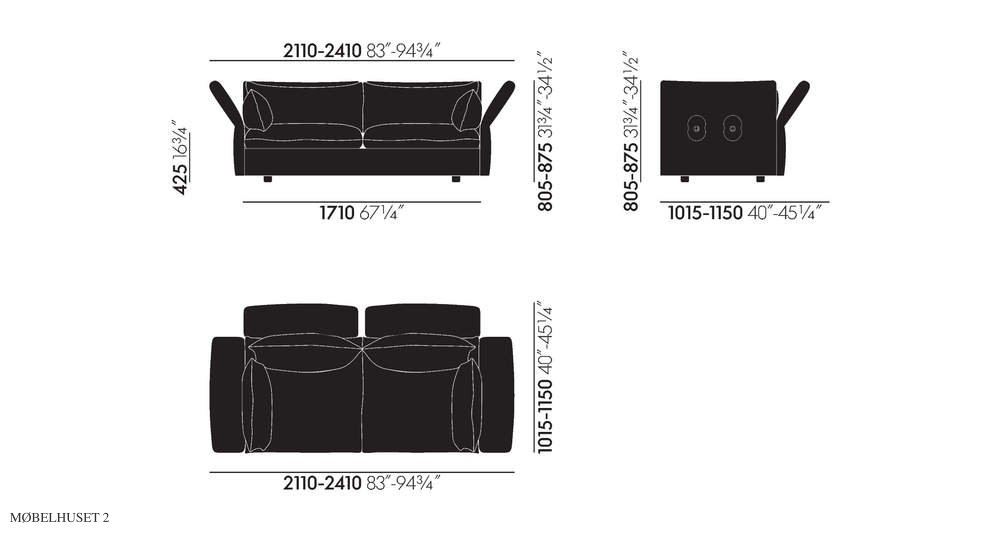 Mariposa 2,5 pers. sofa
