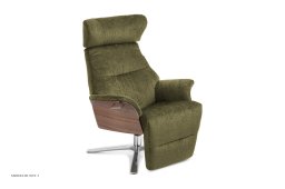 Air l�nestol, Valn�d, Quattro drejefod aluminium, Stof | Etna Olive 28 | Conform