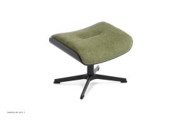 Air l�nestol, Eg sortbejdset, Drejefod sort aluminium, Stof | Velvety Green 22 | Conform