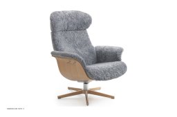 Timeout l�nestol, Eg lak, Drejefod tr�/aluminium, F�reskind | Sheepskin Graphite | Conform
