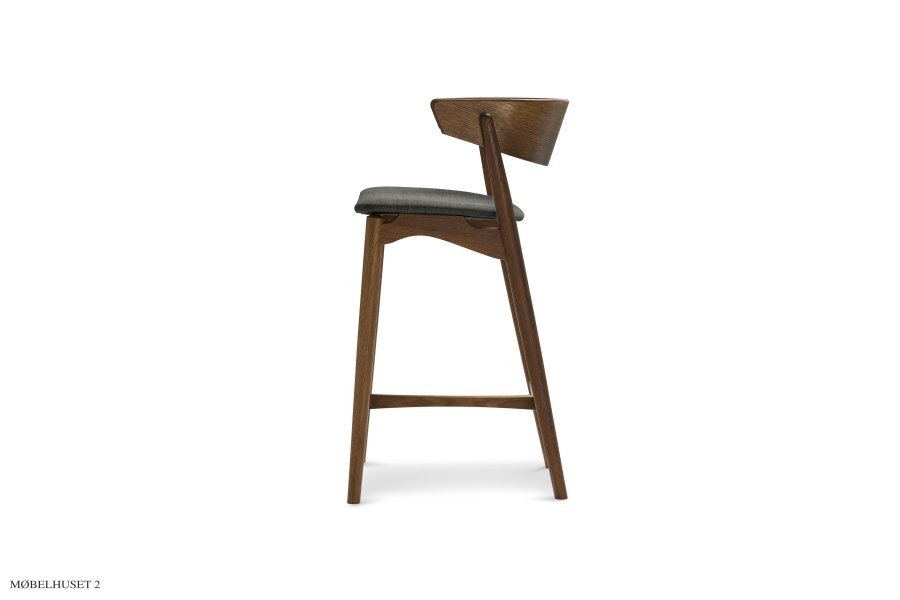 Sibast No 7 Barstol Kvadrat Remix Dark Grey R&oslash;get eg